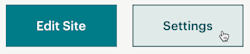 Website Dashboard (Panel de control del sitio web) > Haz clic en Settings (Opciones)